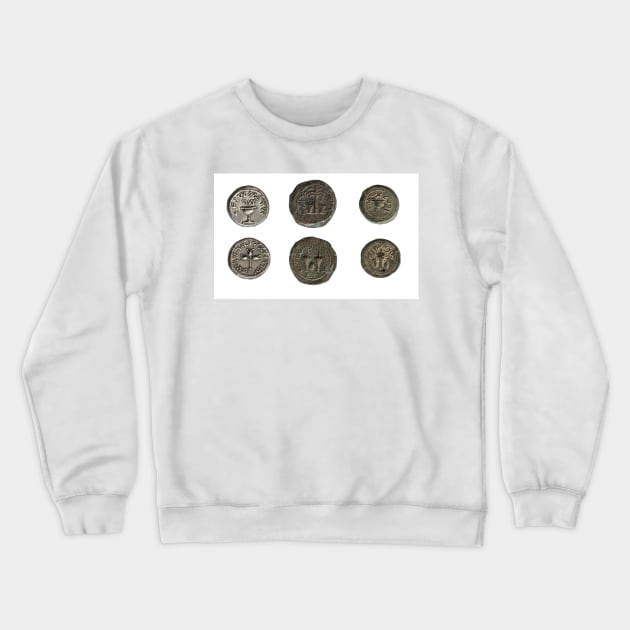 First Jewish Revolt coins (C022/3062) Crewneck Sweatshirt by SciencePhoto